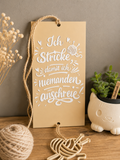 Ich stricke, damit ich niemanden anschreie | Strick Deko | Geschenk für Strickfans | 3D Druck Wanddeko (Kopie)