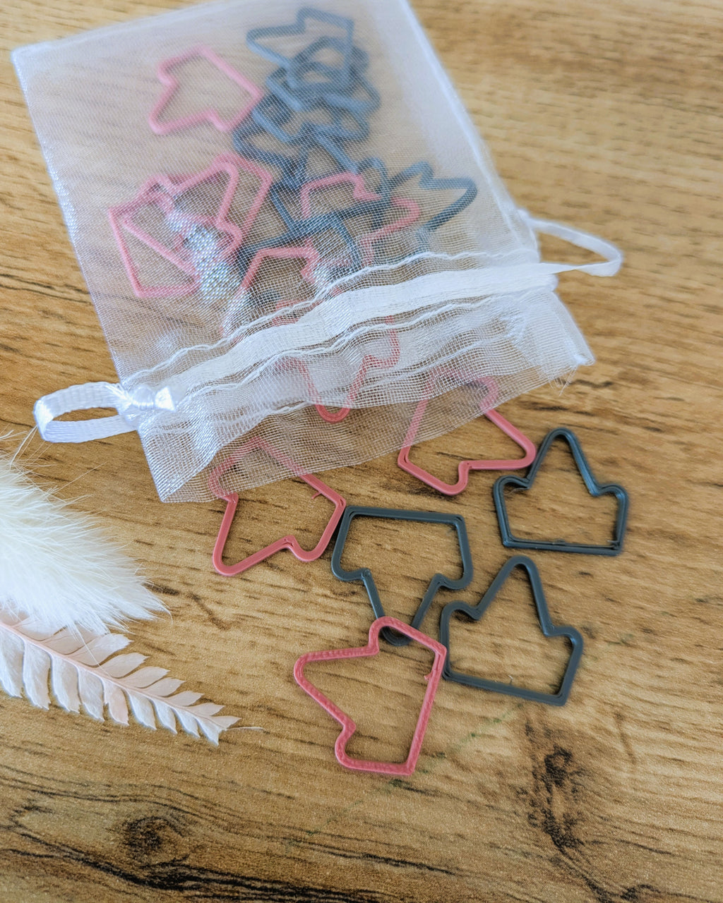 Maschenmarkierer Krone, 20 Stück, 3D-gedruckt, 2 Farben gemischt