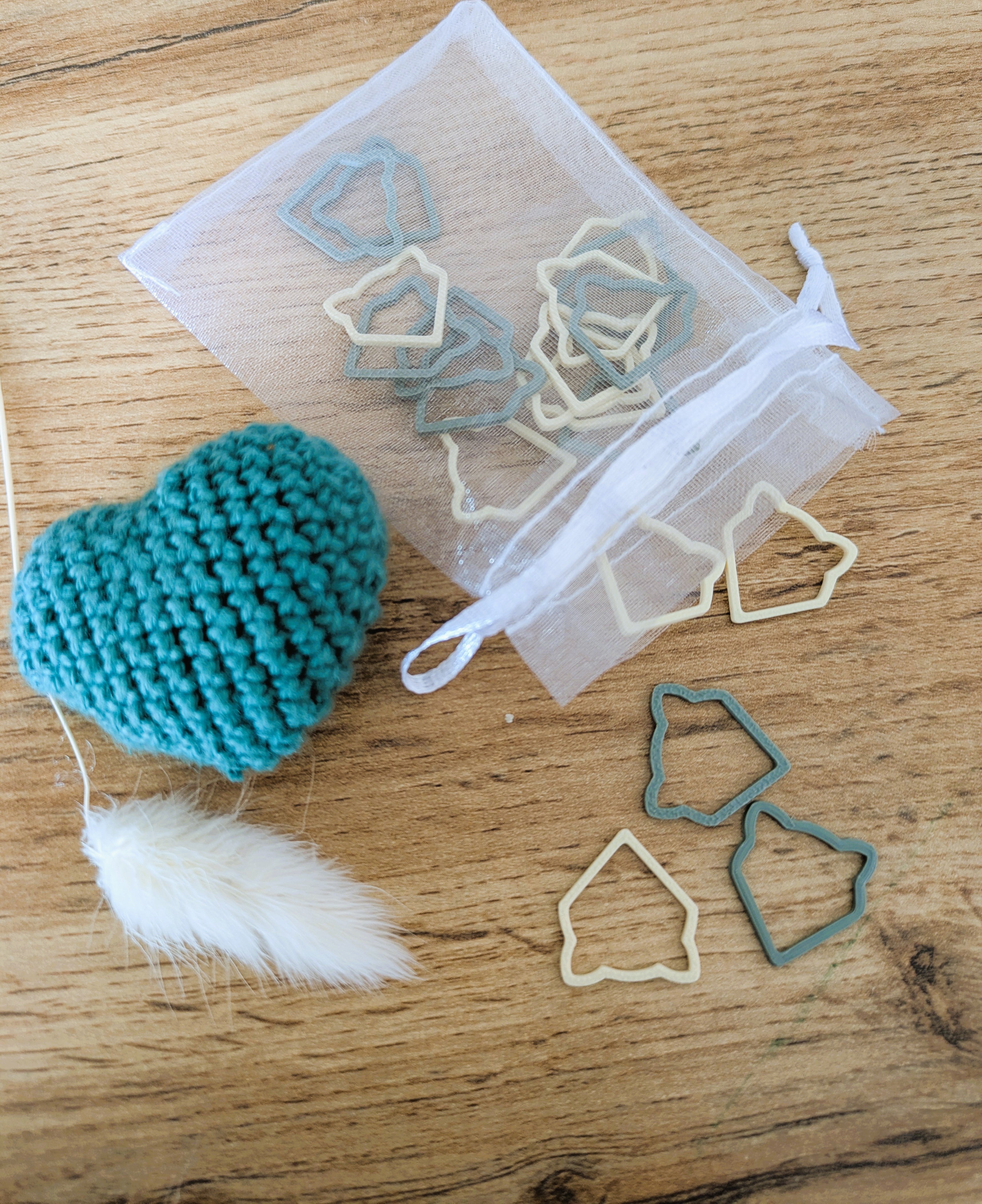 Maschenmarkierer Fuchs, 20 Stück, 3D-gedruckt, 2 Farben gemischt