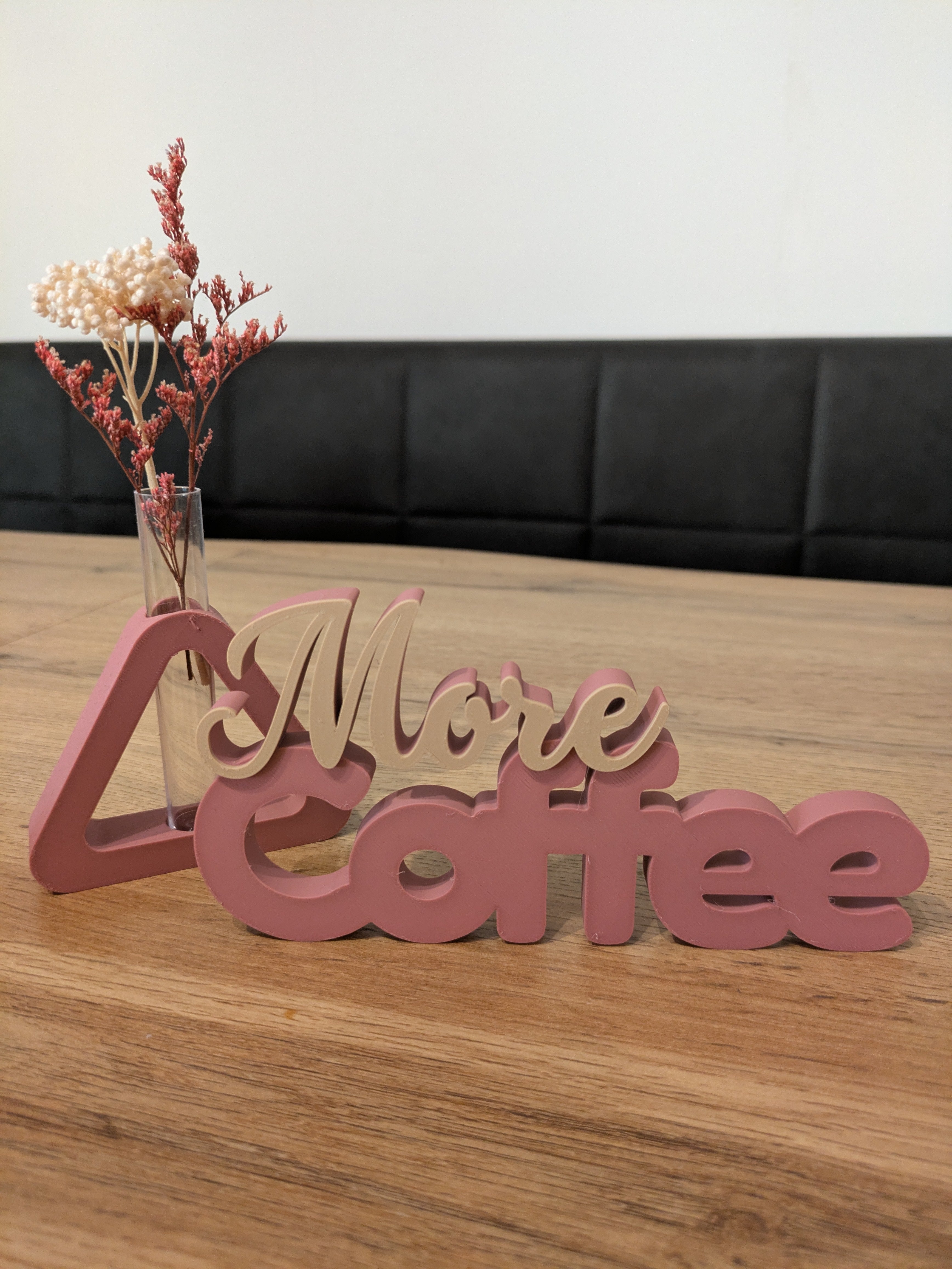 Deko-Schriftzug "More Coffee" zum Hinstellen oder Aufhängen