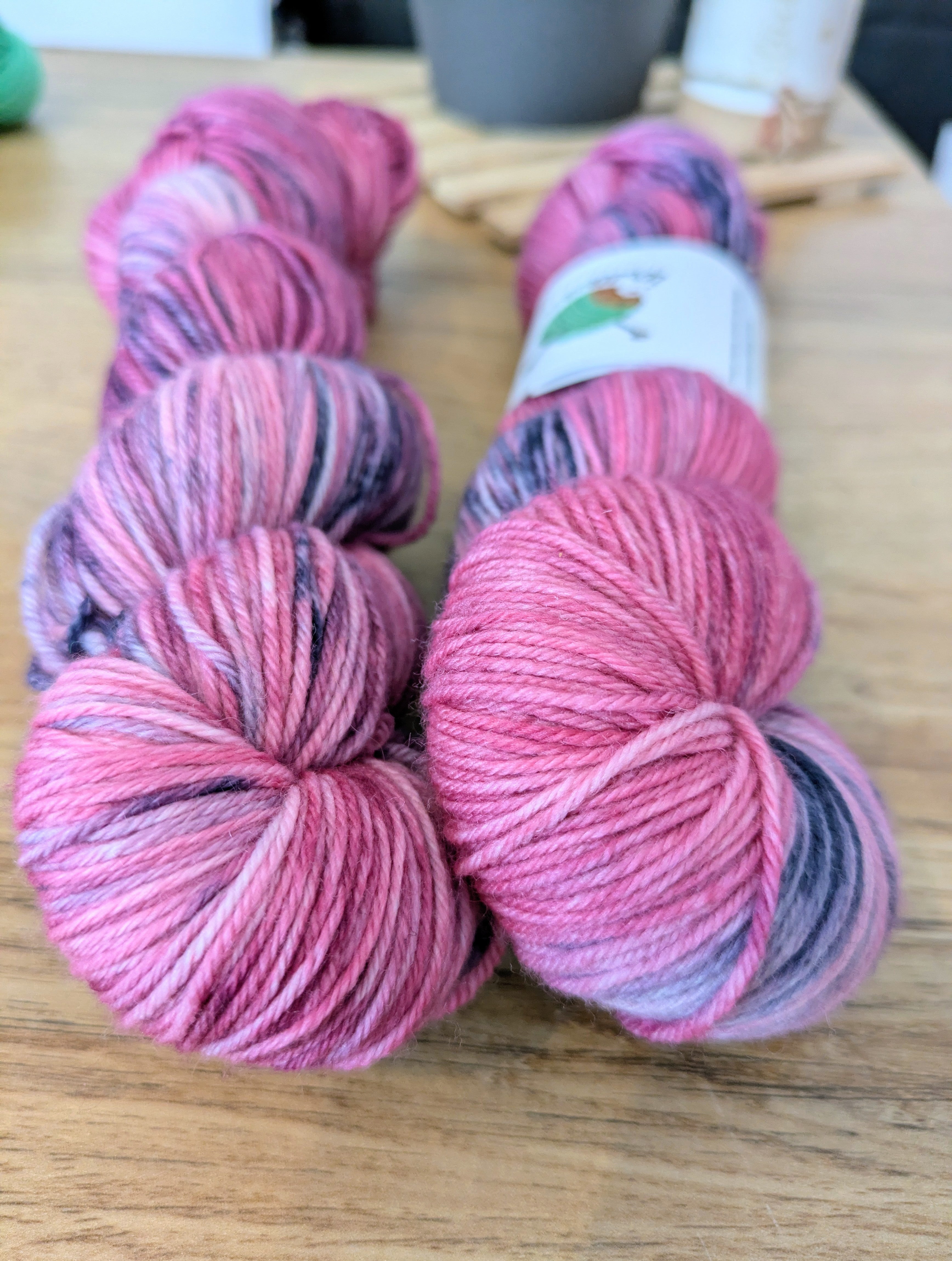 Soft Sock - "Himbeerrauch" handgefärbte Sockenwolle