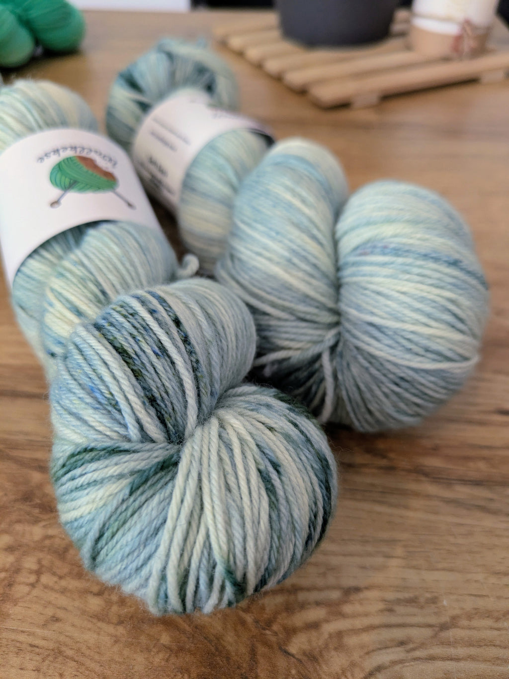Soft Sock - "Farn im Nebel" handgefärbte Sockenwolle