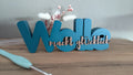Schriftzug „Wolle macht glücklich“ | Deko für Strickfans