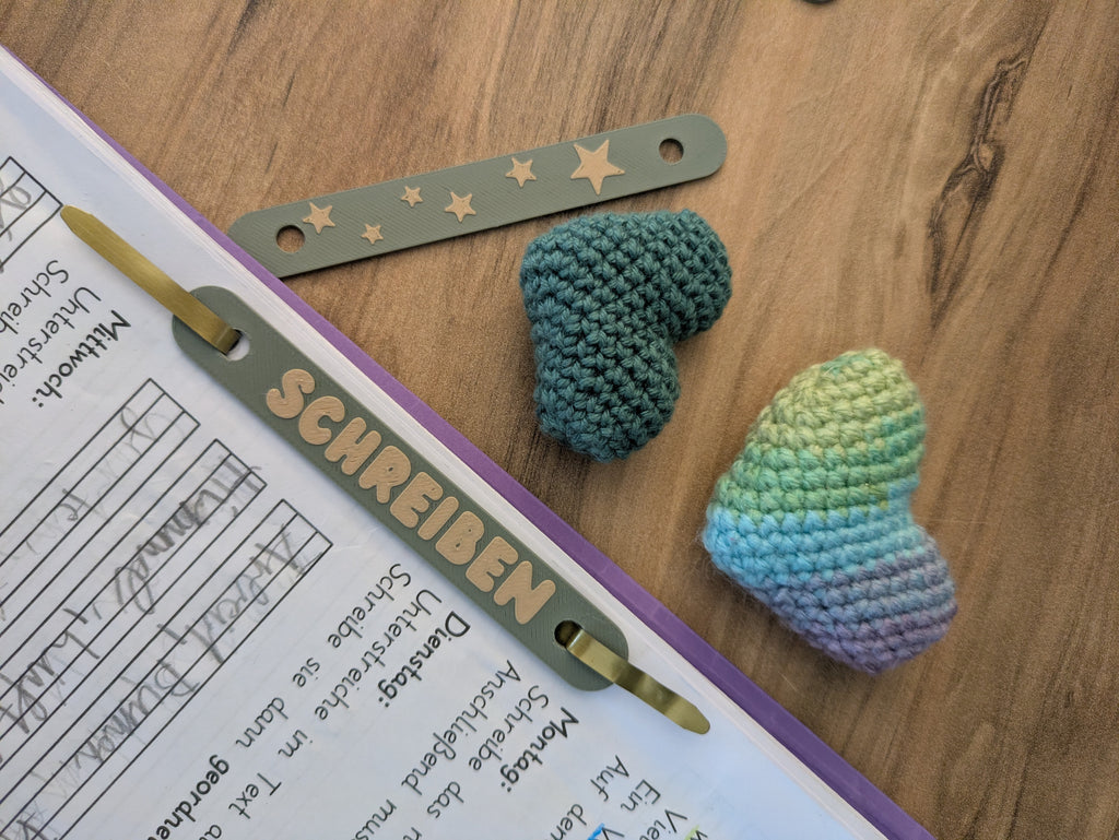 Personalisierte Deckleisten für Schnellhefter – 5er Set | Ordnung für den Schulstart