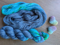 Soft Sock - "Pooling Lagune" - handgefärbte Merinowolle
